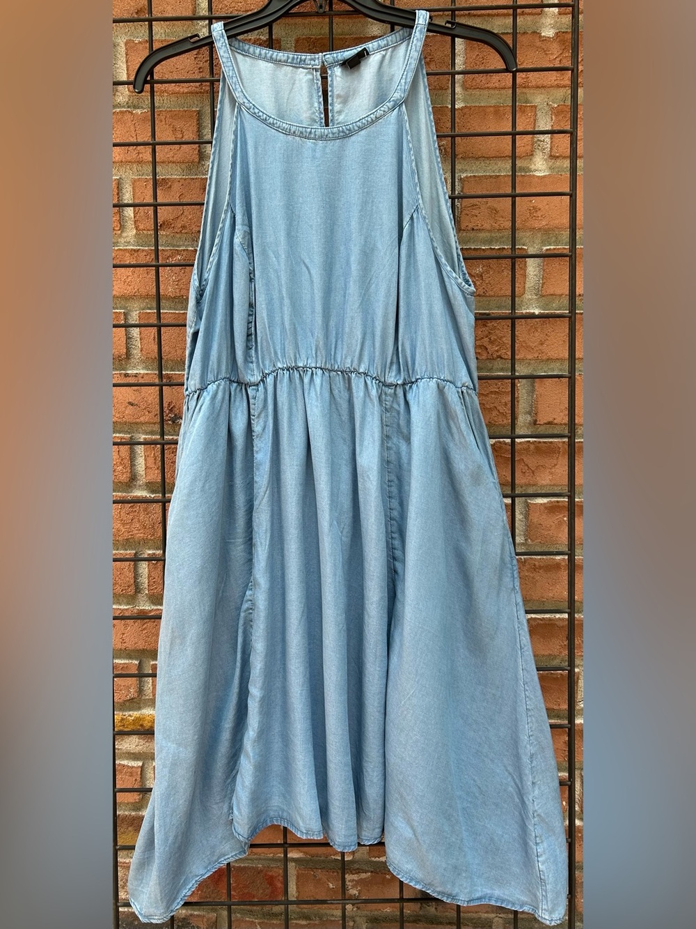 Light Blue Denim Maxi Skirt
